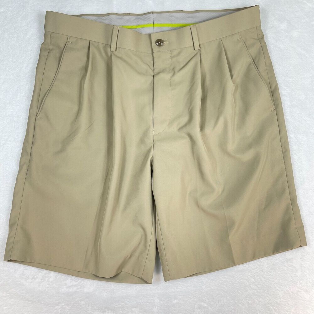 Louis Raphael Shorts Mens Size 36 Tan Pleated Golf Shorts Casual